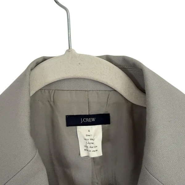 J Crew 100% Wool Blazer Green Preppy Work Office Career‎ READ Womens 4 - Image 4