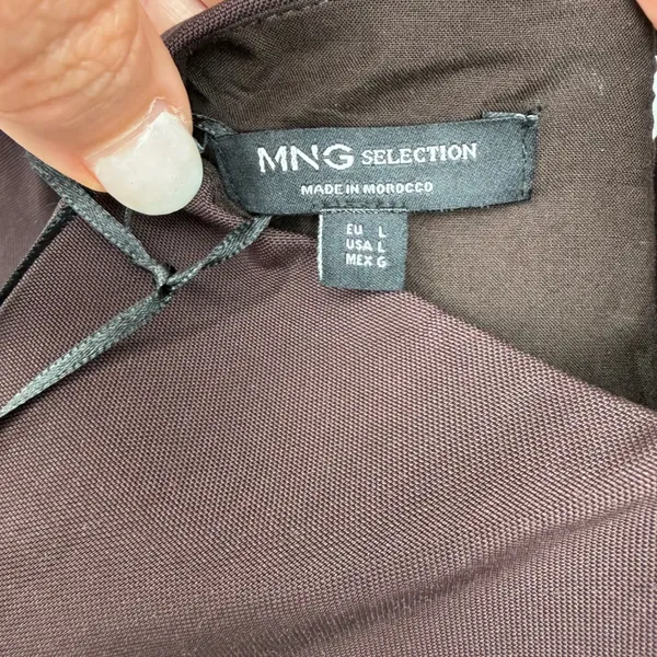 Mango MNG Selection Brown Deep V-Neck Peplum Camisole NWT Size L‎ Contemporary - Image 6