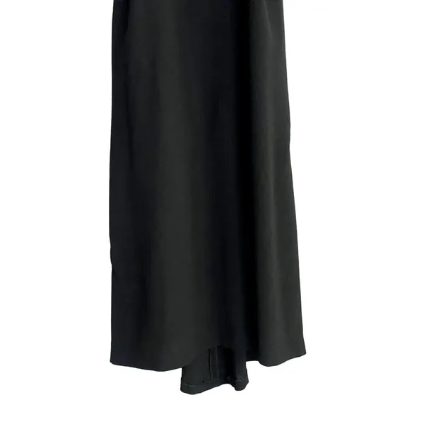 Zara Lightweight Sleeveless Shift Mini Dress Halter Snap Neck Strap Back M Black - Image 3