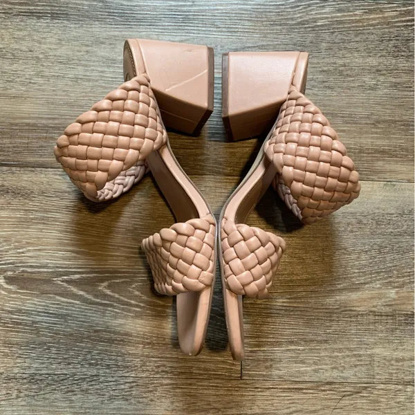 Steve Madden Tielo Woven Fashion Texture Straps Slide Stacked Heeled Sandals 9 - Image 5
