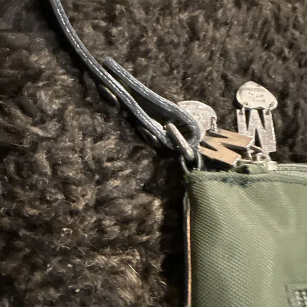 Moschino Redwall Italy Vintage Army Green Nylon Shoulder Tote Bag - Image 12