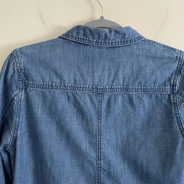 Gap Denim tunic dress quarter button up size XS - Image 9
