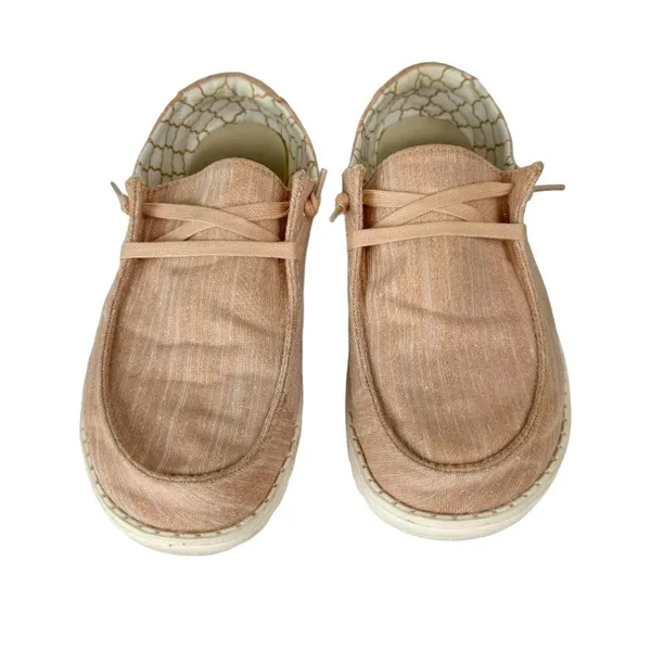 Hey Dude Wendy Sparkling Rose Gold Shoe Sz 7 Womens Loafers - Image 6