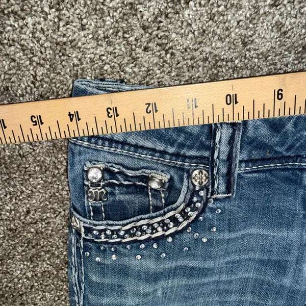 Miss Me Bootcut Jeans Women 26 Blue Good Rhinestone Embellished JE5453B7L - Image 8