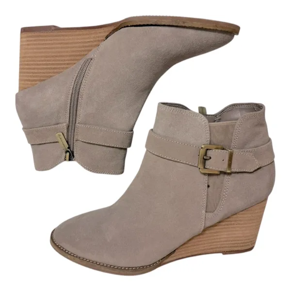 Blondo Natalia Suede Waterproof Ankle Boot Bootie Tan‎ Size 9.5 - Image 11