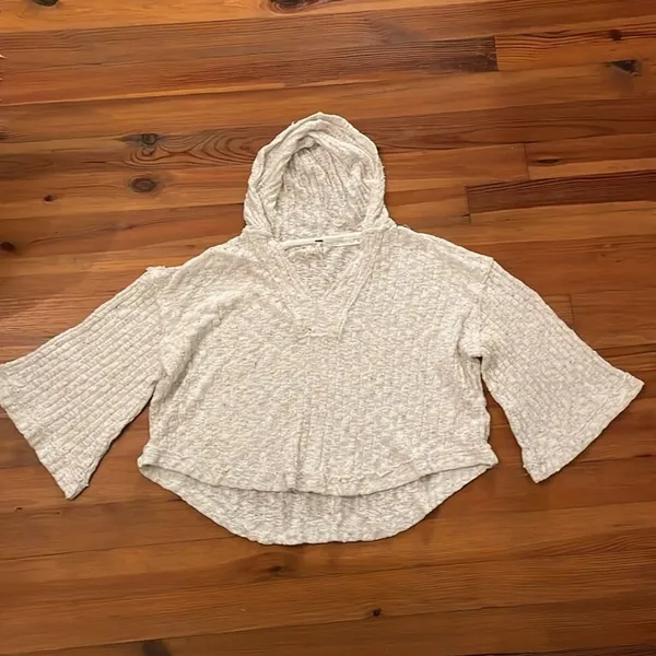 Free People Baja Babe Hacci Hooded Knit Sweater Womens Size Small Oversized - Image 4