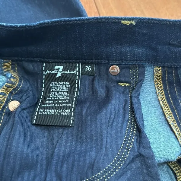 7 For All Mankind b(air) Skinny Jeans Womens Dark‎ Indigo Stretch Denim 26 - Image 7