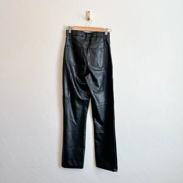 Abercrombie | '90s Straight Ultra High Rise Curve Love Faux Leather Pants - Image 5