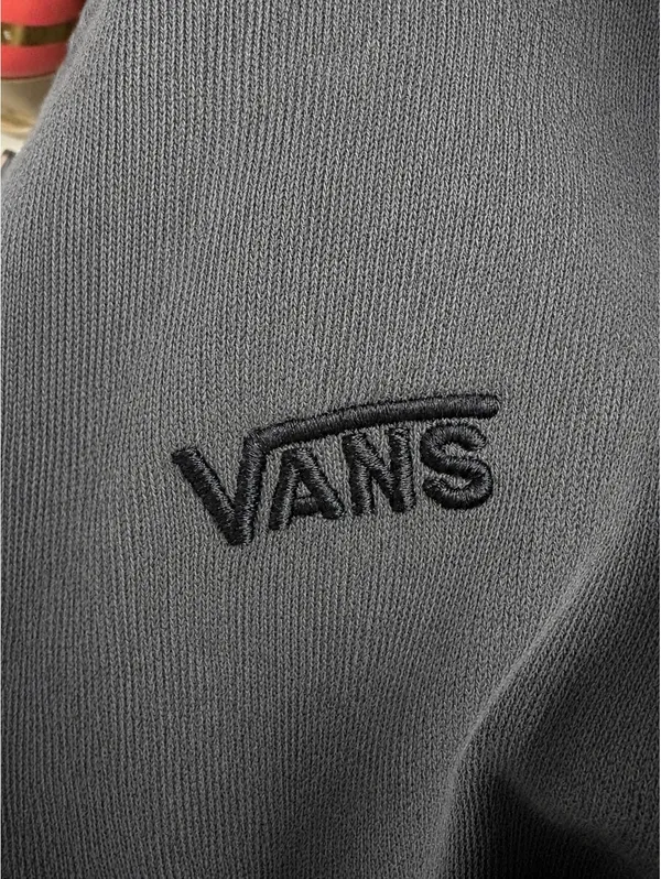 NWT Vans Women's Everyday Oversized Full Zip Hoodie Gray XS - Image 3