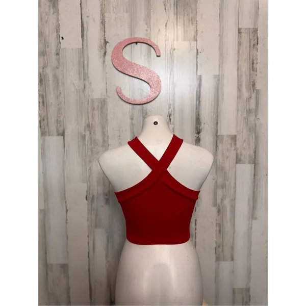 Red tank top blouse size small - Image 4