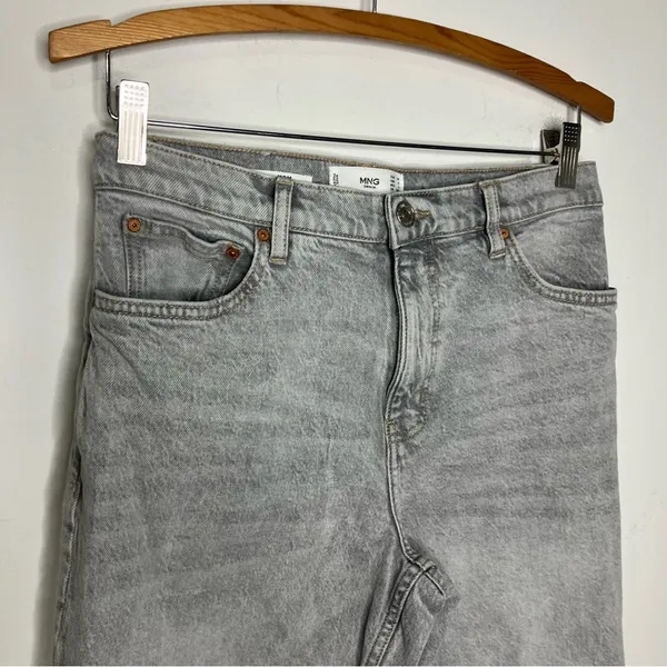 MNG denim mom jeans‎ gray acid wash size 8 - Image 2