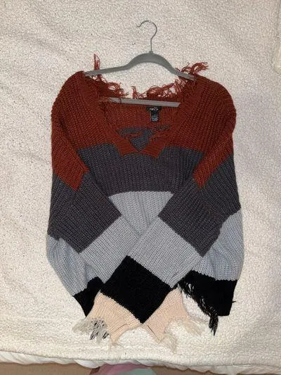 Rue 21 Distressed Fringe Sweater - Image 9
