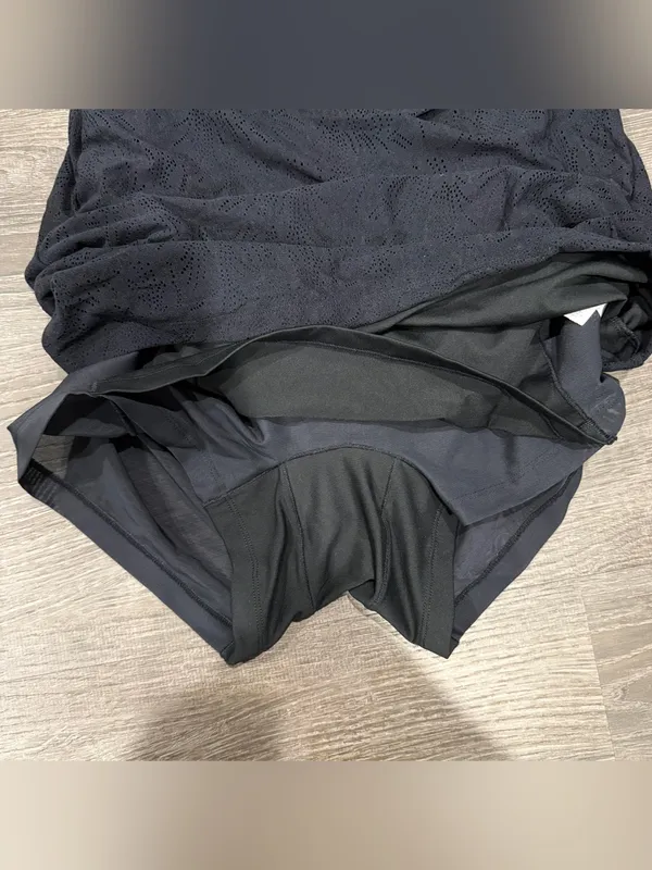 NWT Halara Black Lace Up Mini Dress with Easy Peezy Shorts - Image 5