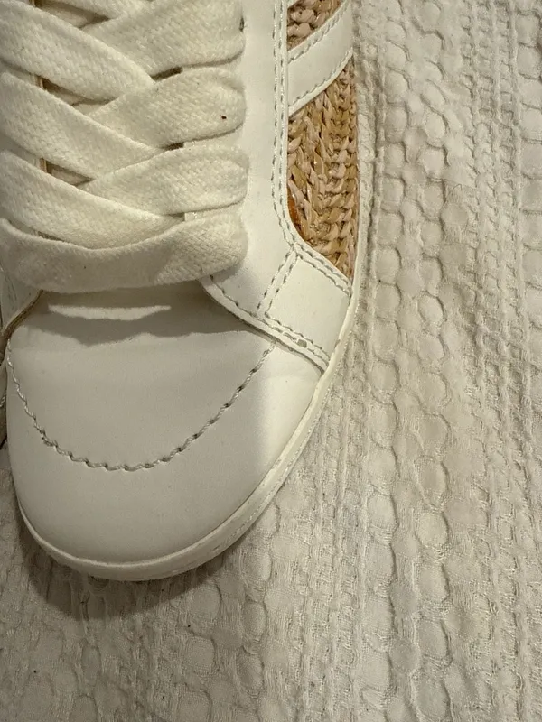 Dolce Vita Neo White and Raffia Sneakers (2) - Image 4