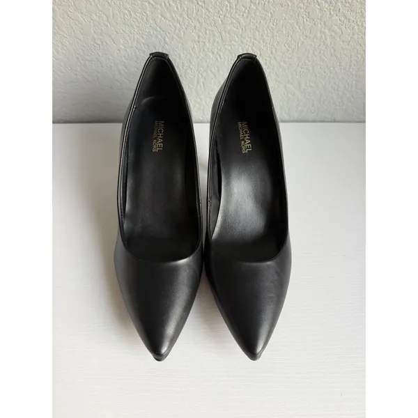 Michael Kors Alina Flex Leather Pumps Women's 7M Black Pointed Toe Heels - Image 6