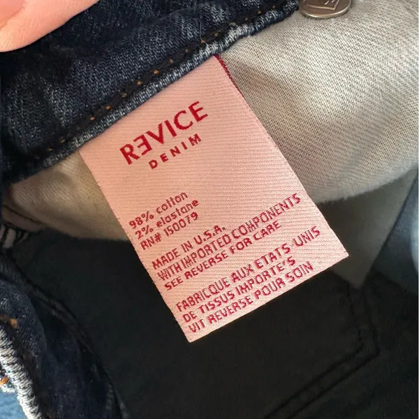 REVICE Matchmaker Love at First Sight Jeans Size 25 Patchwork High Rise Blue‎ - Image 4