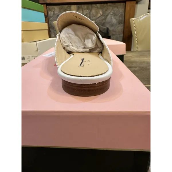 KATE SPADE NEW YORK $399 Women's White‎ Leather Laura Mule Size 9.5 - Image 7