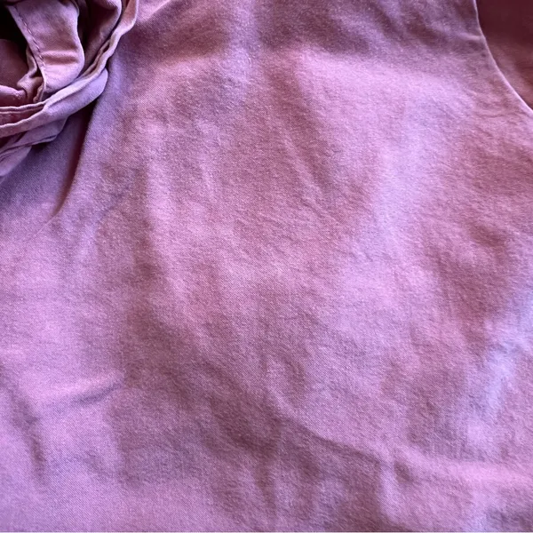 Women’s Pink Wide Leg Linen Blend Pants Tie Waist Size small - Image 2