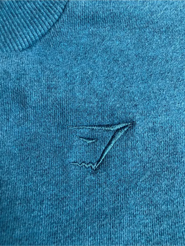 Gymshark Teal Blue Cropped Oversized Sweatshirt Pullover Women’s Medium - Image 6