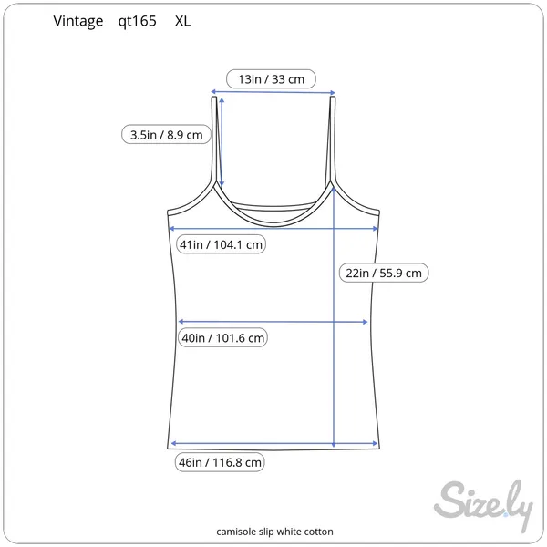 camisole slip white cotton sheer lace at bust - Image 2