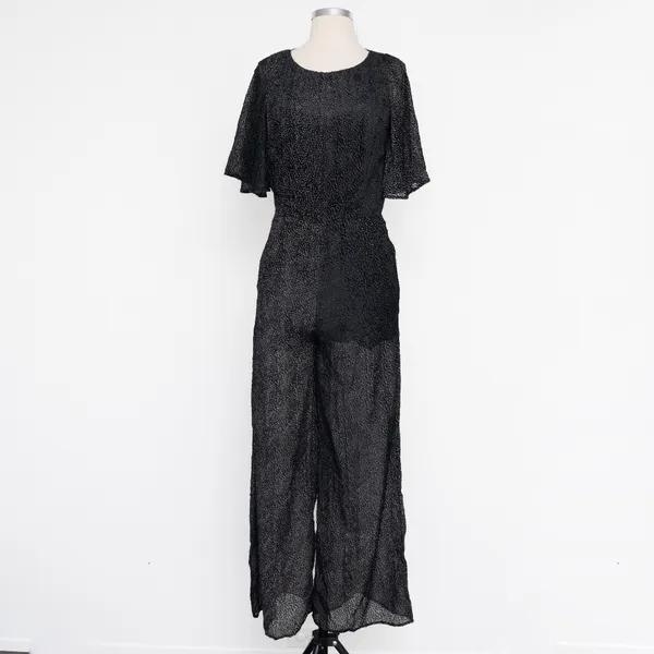 Line &‎ Dot - Textured Open-Back Wide Leg Jumpsuit - Image 3