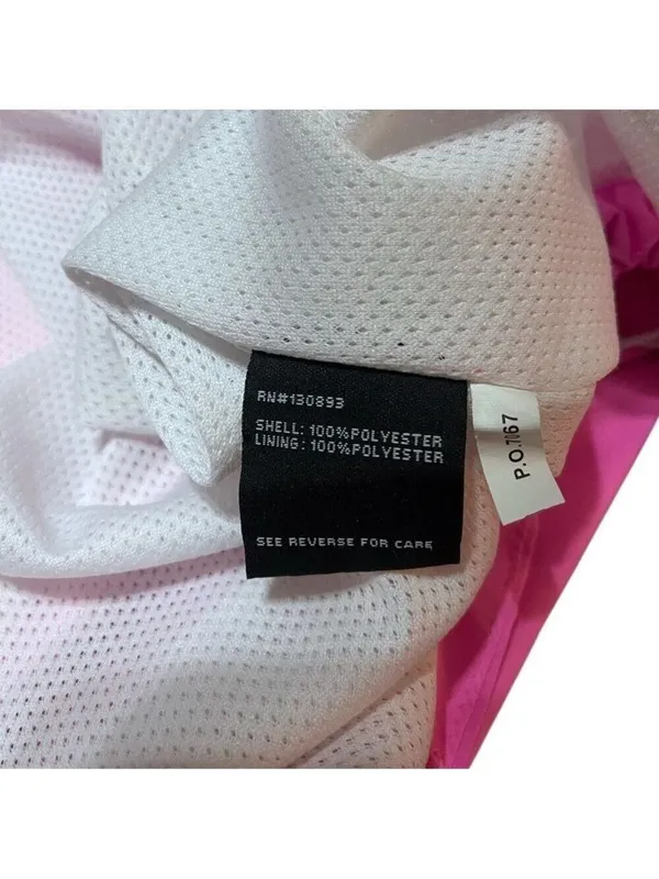 New Balance Pink Hooded Windbreaker Jacket Size Small - Image 5