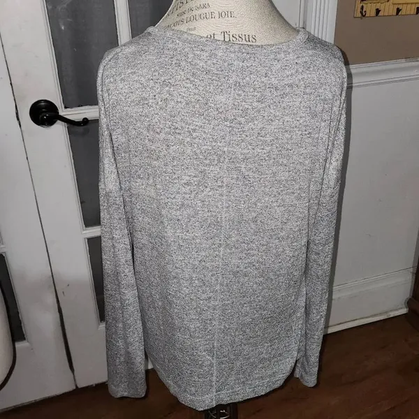 Rag‎ & Bone/ Jean Womens Heathered Gray V Neck Sweater Medium - Image 2