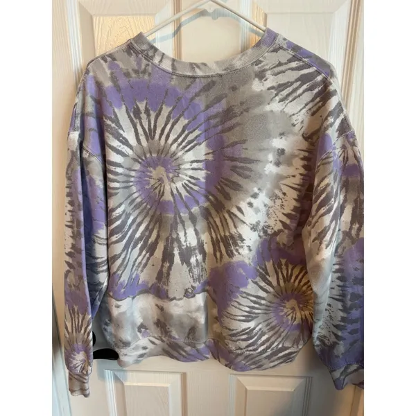Hybrid Apparel NBA Sweatshirt Los Angeles Lakers Tie Dye Purple Gray Crewneck Fan‎ Gear Medium - Image 6