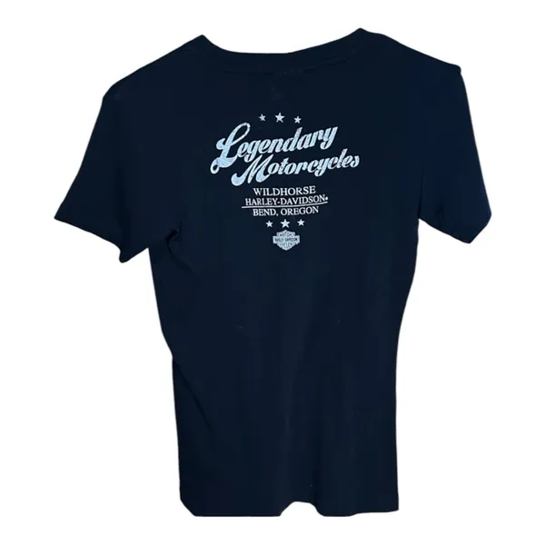 Harley Davidson Legendary Black Motorcycle 100% Cotton Short Sleeve Tee - Image 6