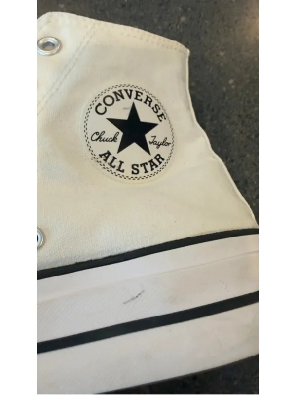 CONVERSE Chuck Taylor Lift Platform Sneakers Womens 8 White High Top - Image 3