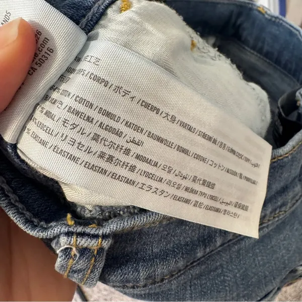 Hollister Blue Mid Rise Jean Shorts Womens 23 3in Denim Distressed Summer Beachy - Image 2