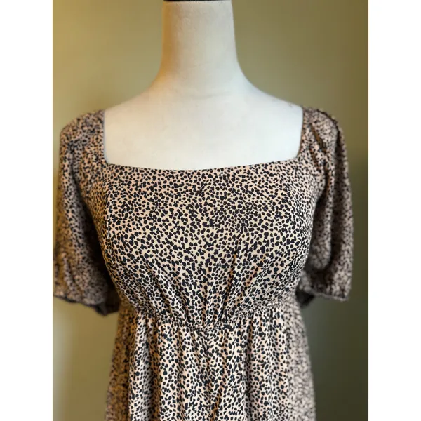 Mi ami Leopard Cutout Back jumpsuit‎ boho animal whimsi Y2K Flowy leopard print - Image 3