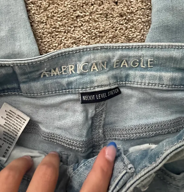 American Eagle Light Blue Jeans Short 00 - Image 3