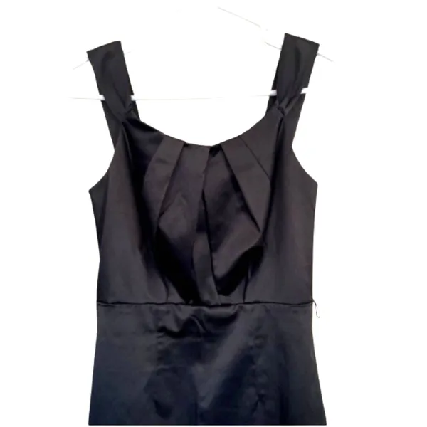 The Limited Event Satin Sheath Dress Pleated Bodice Little‎ Black Dress Size 2 - Image 2