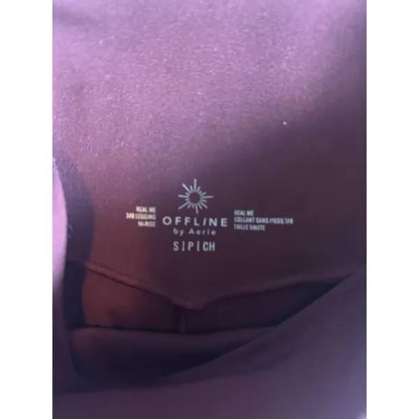 Aerie Offline Maroon 7/8 Leggings - Small - Image 3