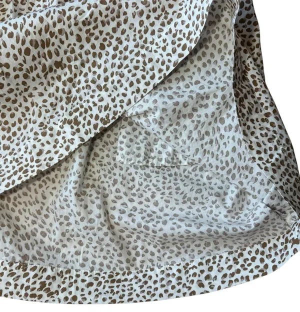J.Crew Womens Brown Animal Print Short Sleeve Collared Mini Dress Size 4P - Image 5