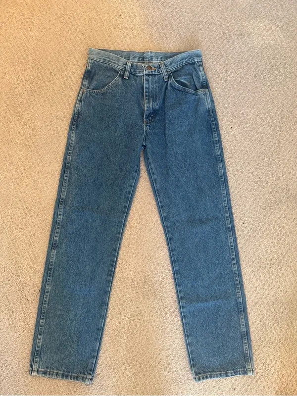 Vintage Rustler Women's Blue Straight-Leg Jeans - Image 5