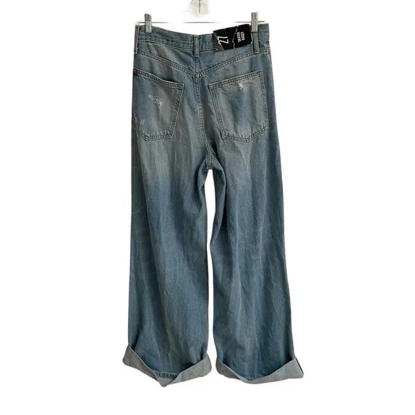 UO BDG‎ Skater Baggy Jeans Women’s 27 high waisted distressed medium wash NEW - Image 3