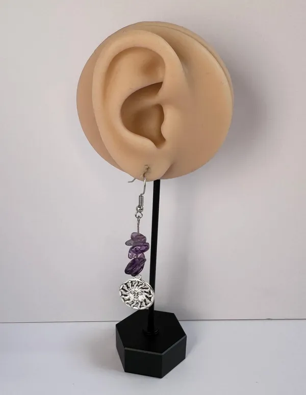 Asymmetry Moon Sun Dangle Drop Earrings for Women - Image 5