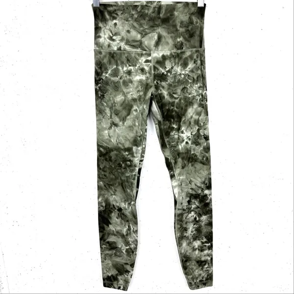 Lululemon Align Pants 28" Diamond Dye Light Sage Army Green Dark Olive Size 6 - Image 2