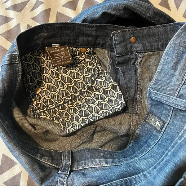 7 For All Mankind Dojo Lightweight Stretch Dark Wash Denim Crop Capri‎ Jean 28 - Image 11