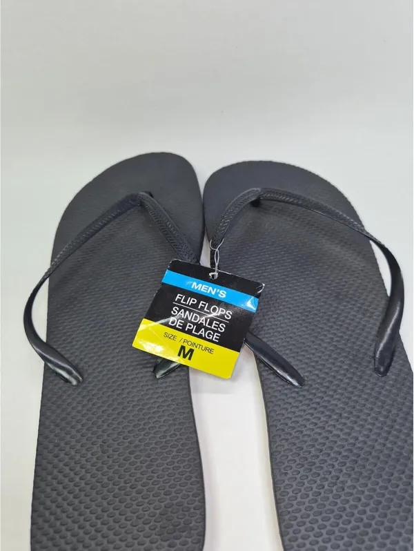 Black Flip Flop Sandals - Size M Men New with Tag - Image 8