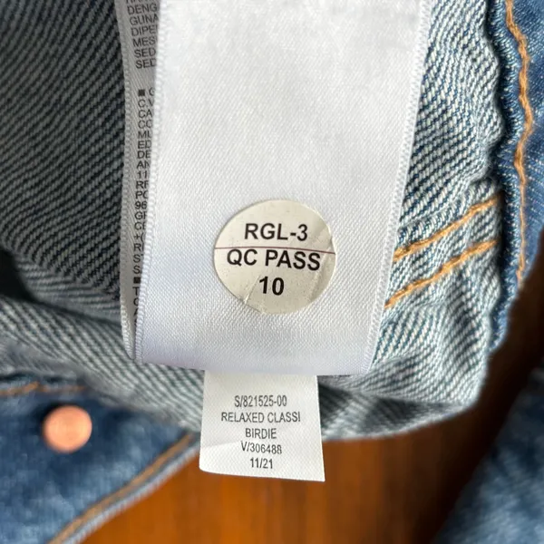 Old Navy Denim Jacket M Relaxed Classic Medium Wash Trucker Fall Layering Preppy - Image 12