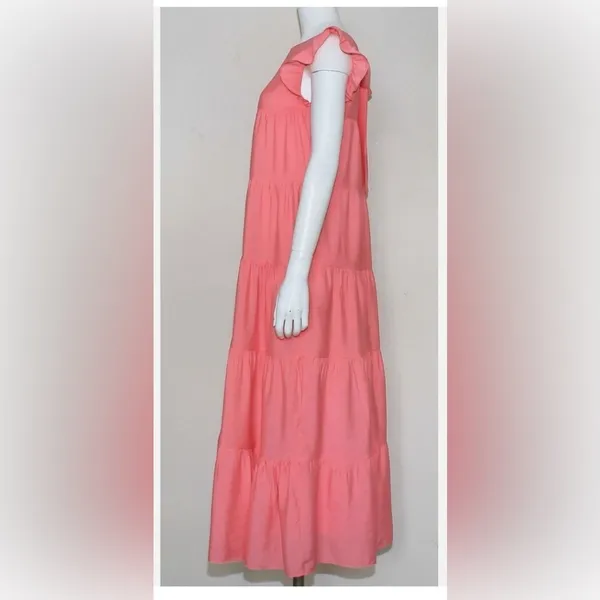 English factory Elegant Pink Maxi Dress - Image 3