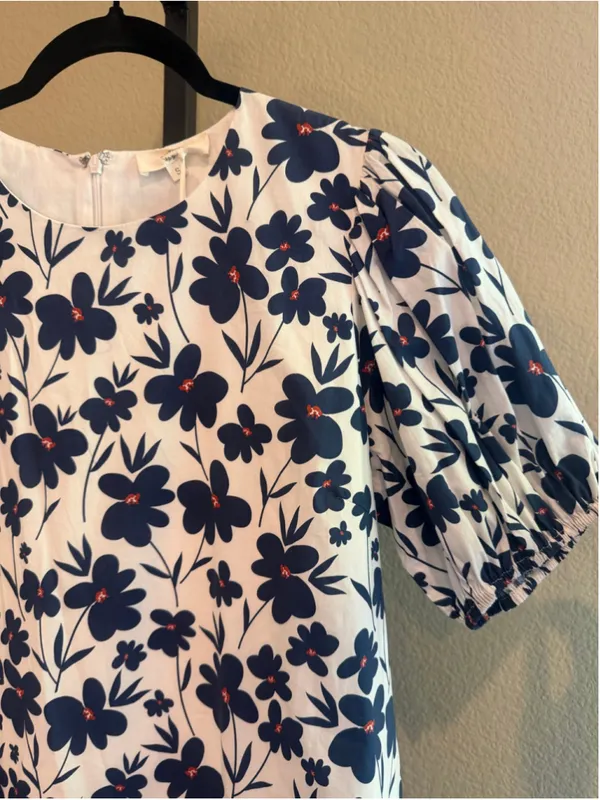 Women’s Entro Puff Sleeve Floral Print Mini Dress Size S - Image 4