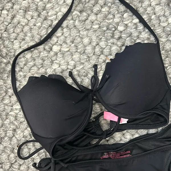 Victorias Secret Black Mini Bikini Set Size Small‎ - Image 2