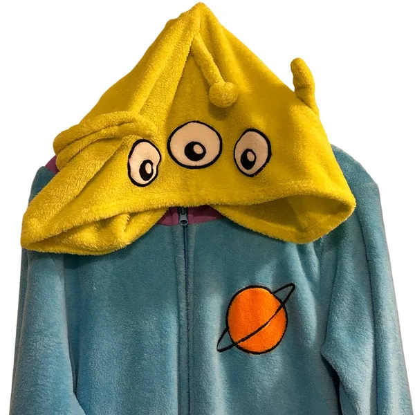 Disney‎ Pixar Toy Story Alien One Piece Pajamas Sleepsuit M - Image 8