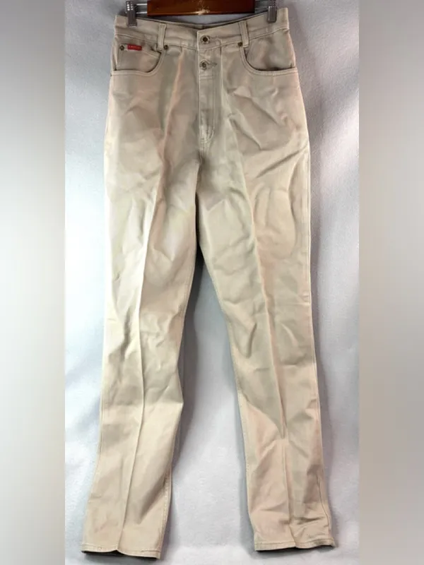 Lawman Western 29 11/12 High-Rise Women's Jeans in Light Beige - Image 12