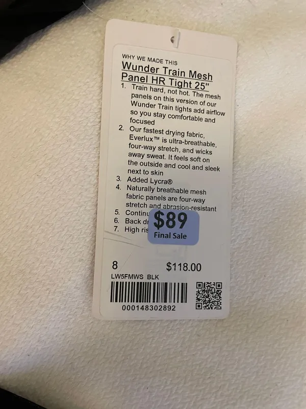 Lululemon Wunder Train Mesh Panel High-Rise Tight 25" - Image 5
