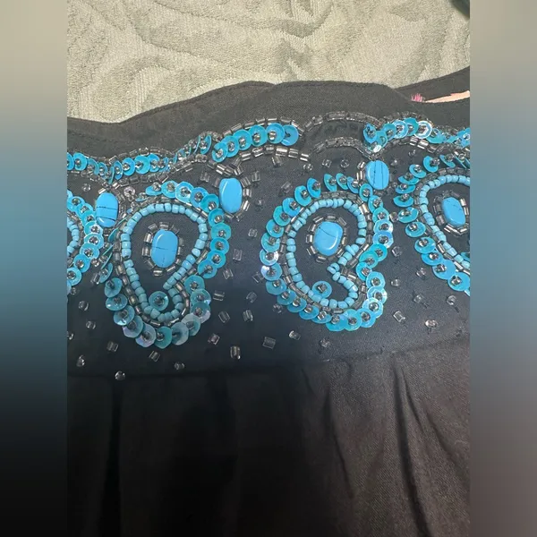 Issue New York Whimsy‎ Tiered Maxi Skirt Blue Size 12 - Image 5